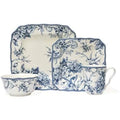 Adelaide 16-Piece Blue and White Dinnerware Set (Service for 4)